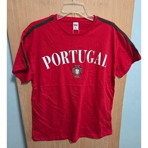 U.S. Vintage Portugal Soccer T-Shirt Red Green Stripe Mens XL NWT LS5744